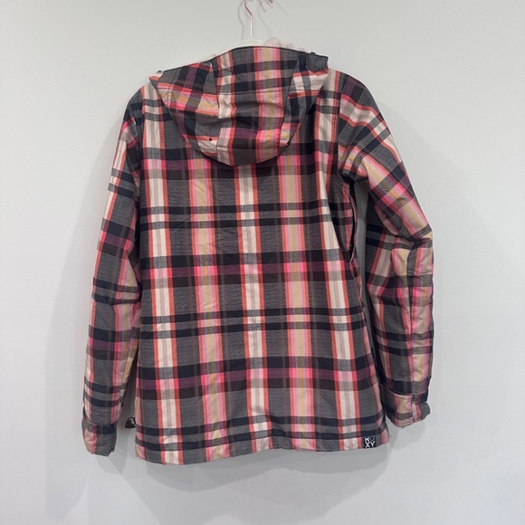 Roxy Peach Plaid Ski Snowboard Jacket and Matching Pants Outfit - Size XS - Picture 10 of 16